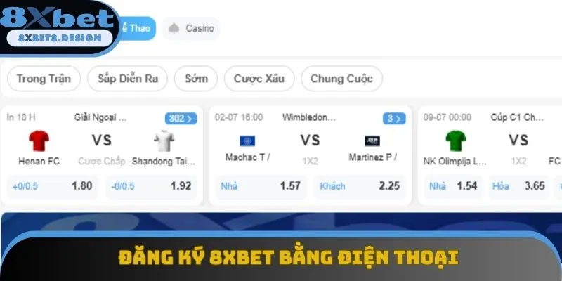 Hướng dẫn 4 bước đăng ký 8XBET thành công bằng điện thoại