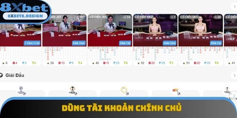 Hội viên nên sử dụng tài khoản ngân hàng chính chủ